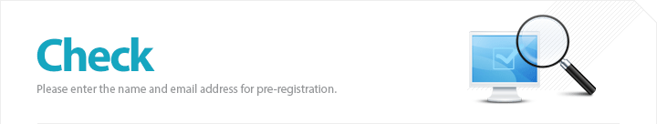 Please enter the name and email address for pre-registration.